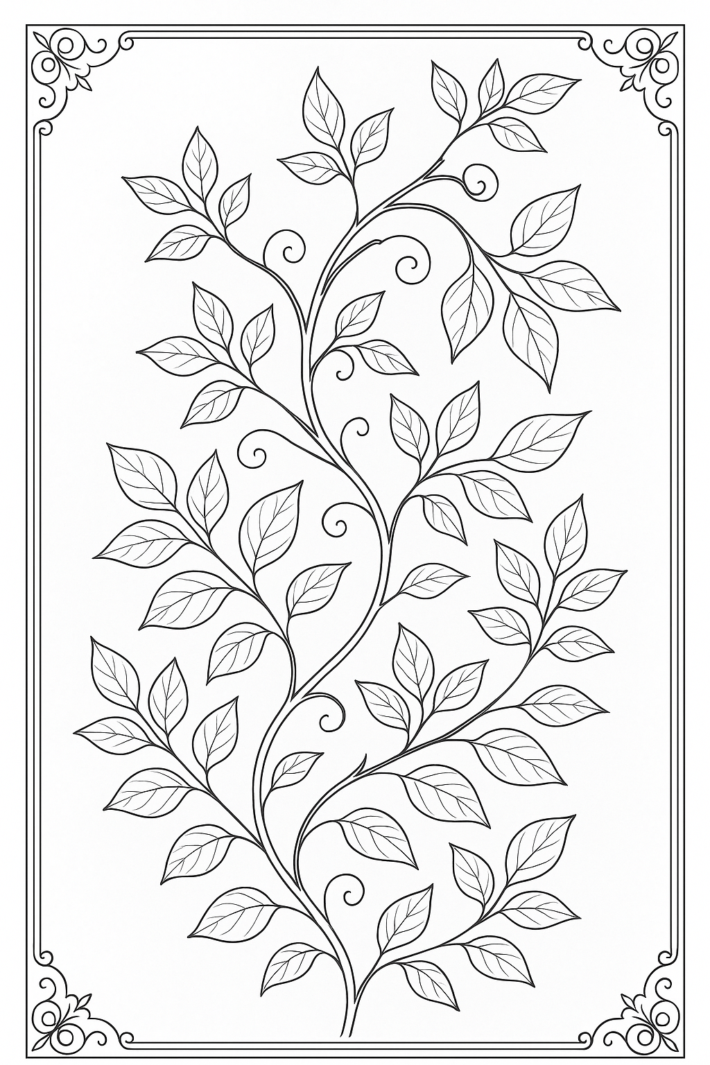 Climbing Vine Coloring Page