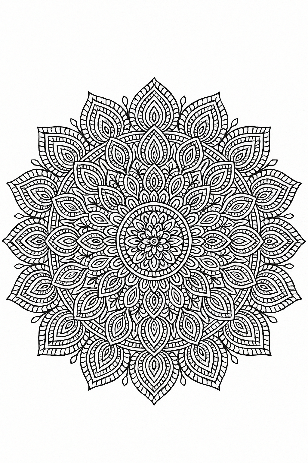 Paisley Mandala Coloring Page
