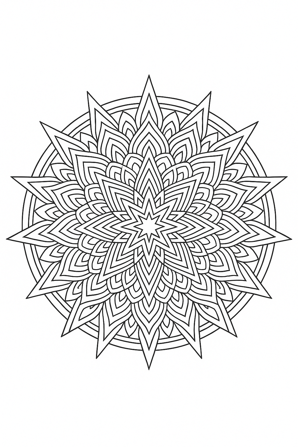 Star Mandala Coloring Page