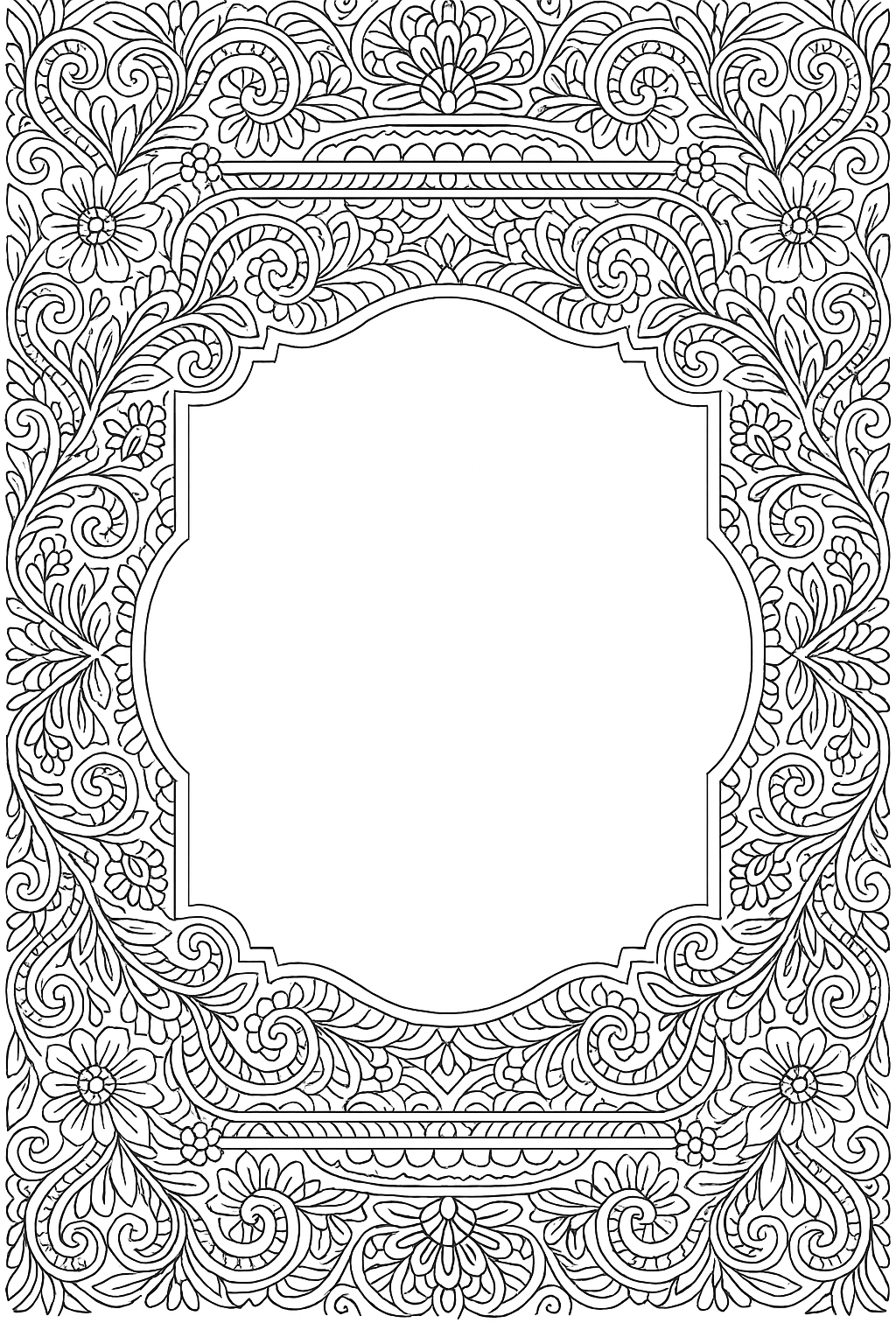 Affirmation Frame Coloring Page