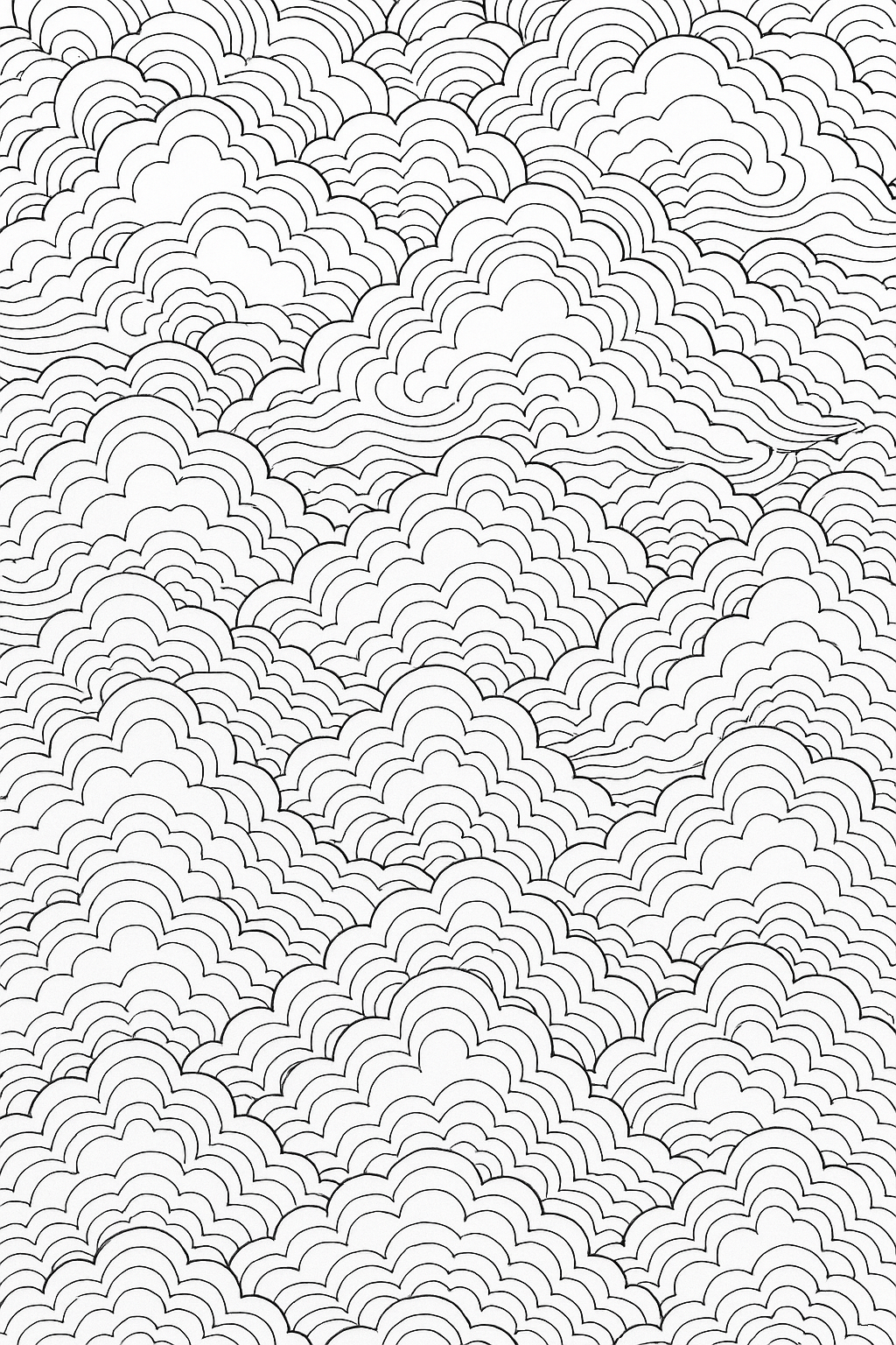 Cloud Drift Coloring Page