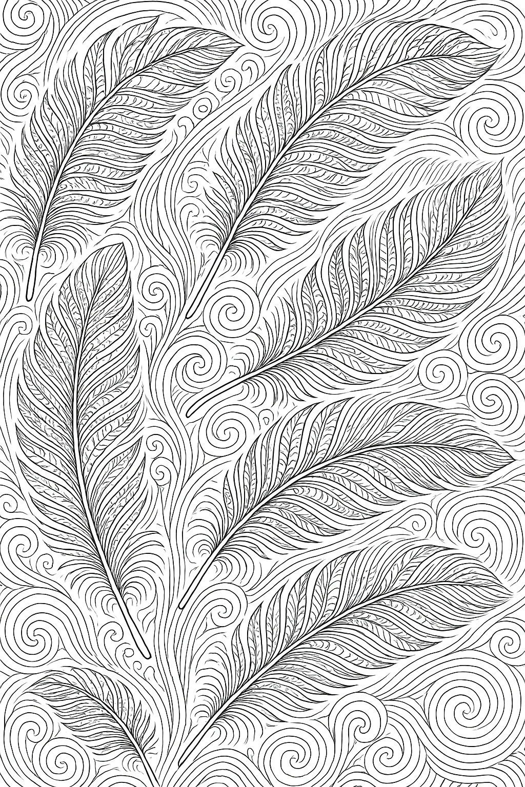 Feather Flow Coloring Page
