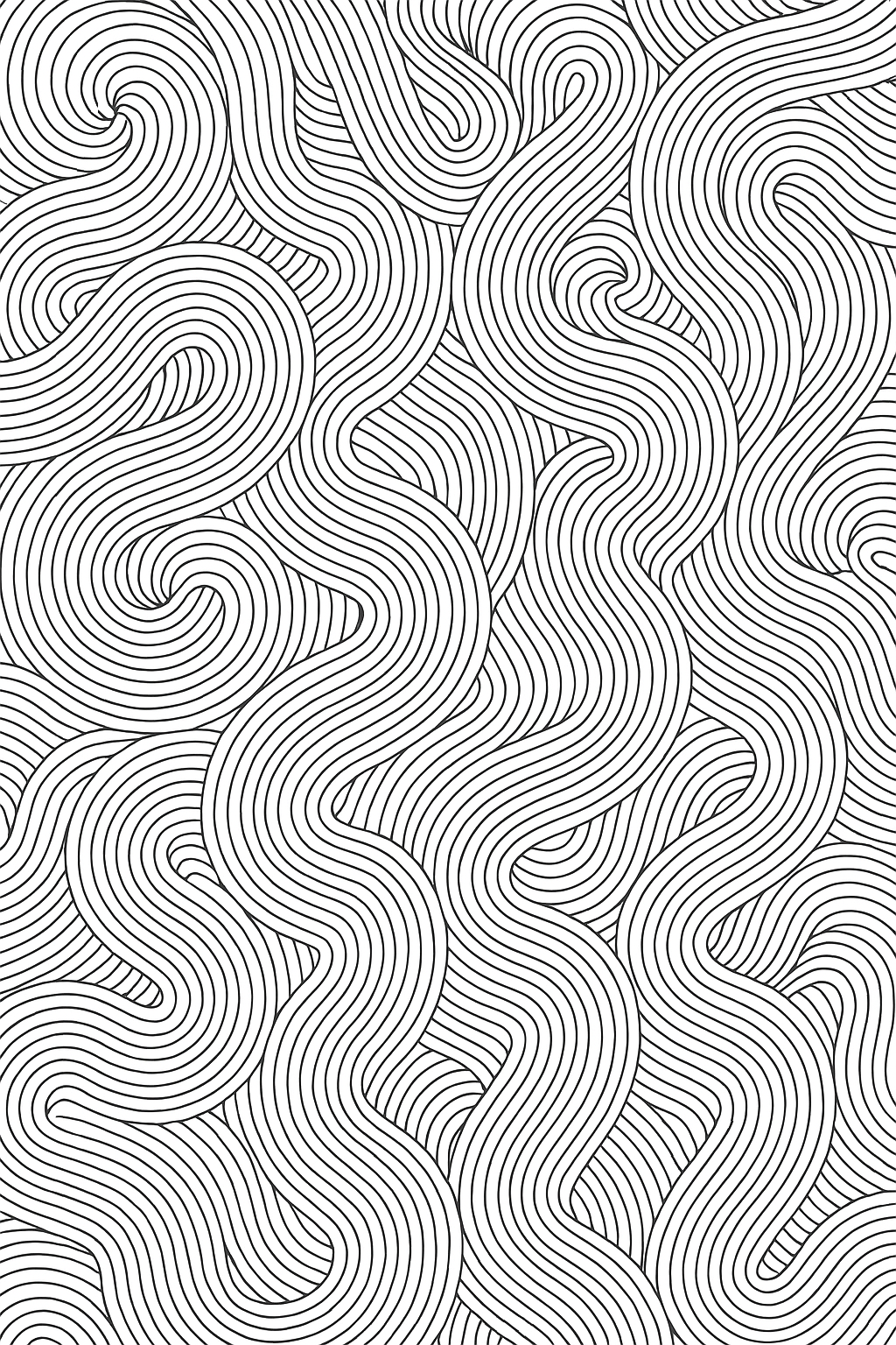 Flow Lines Coloring Page