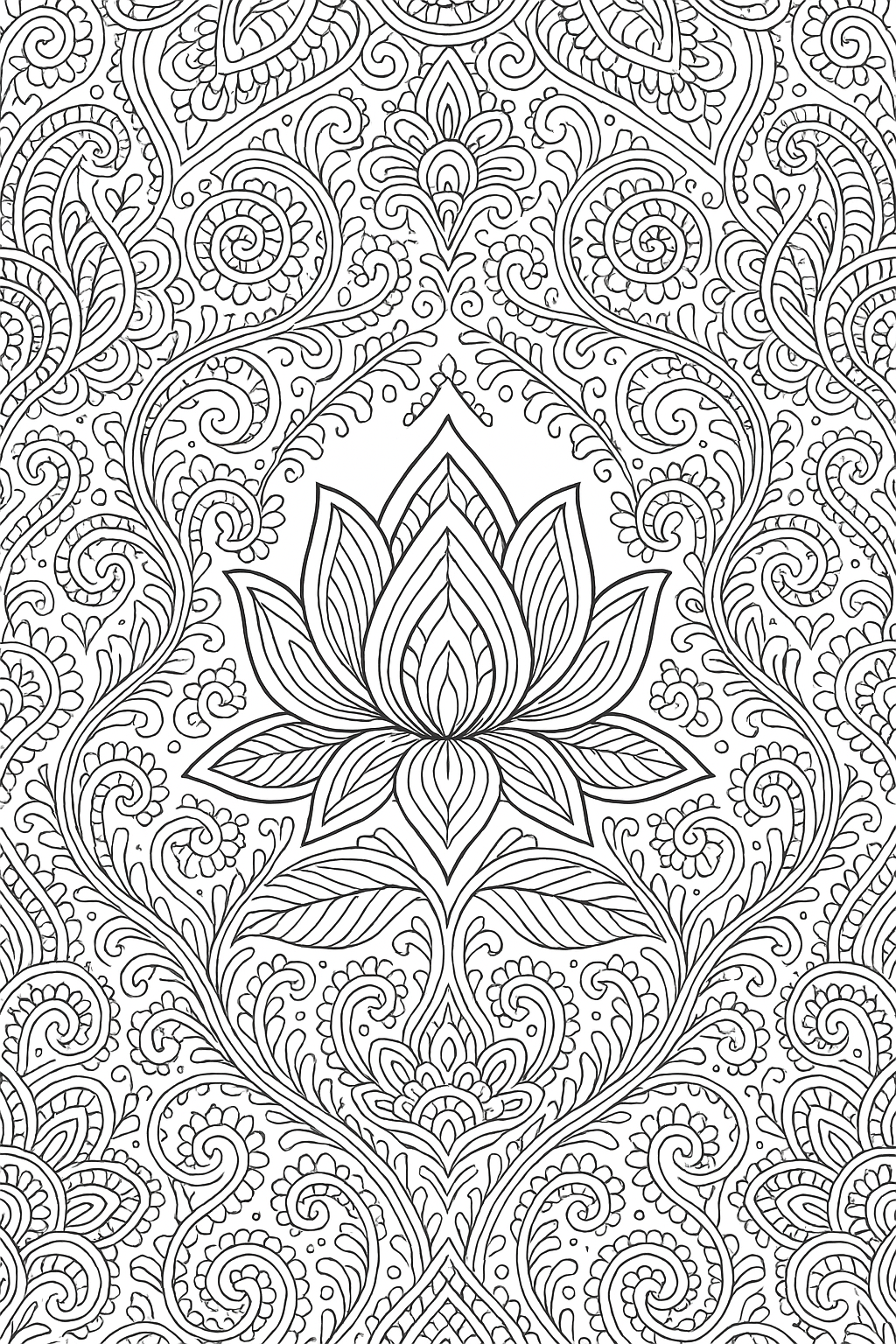 Lotus Calm Coloring Page