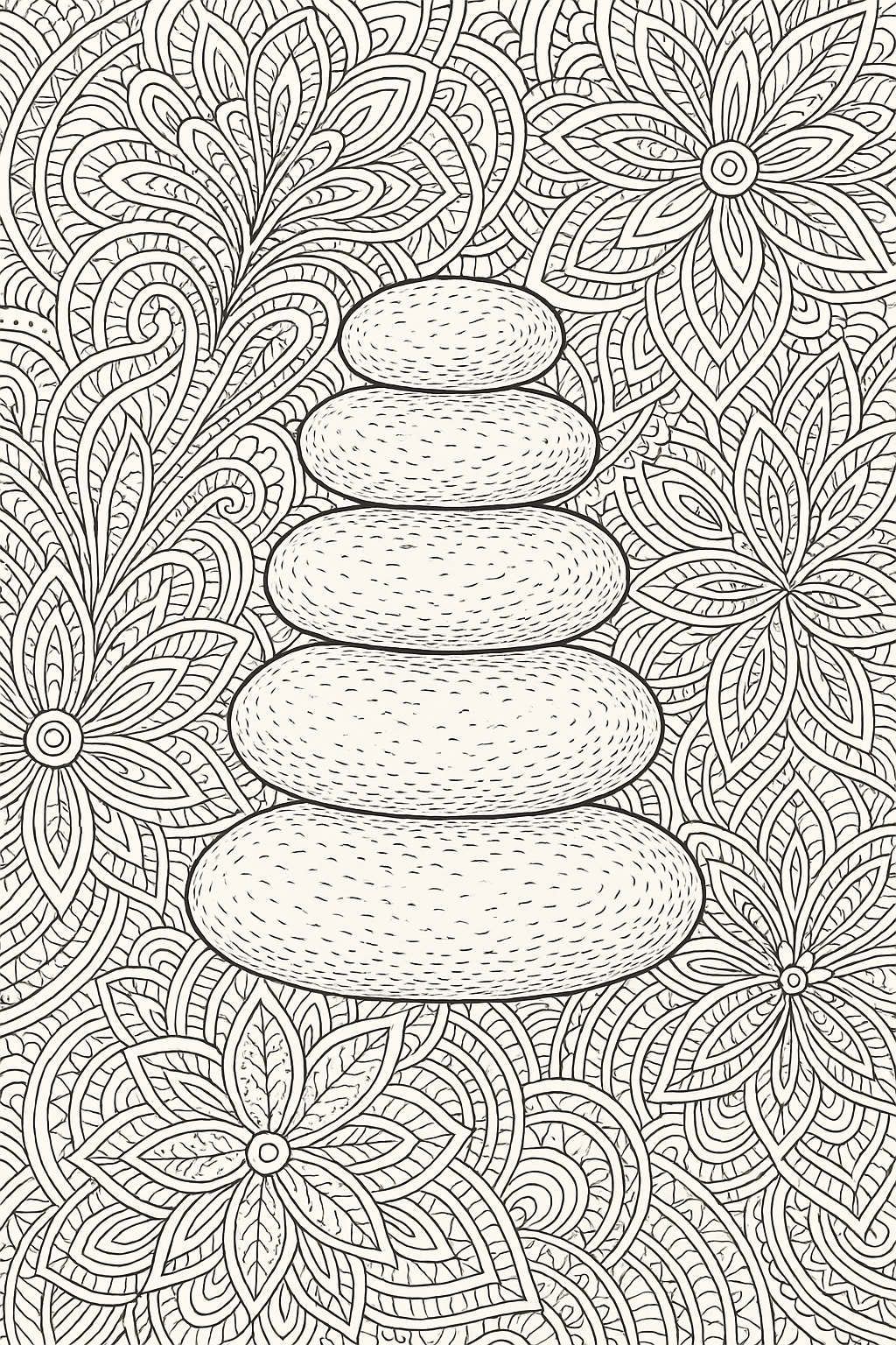 Smooth Pebbles Coloring Page