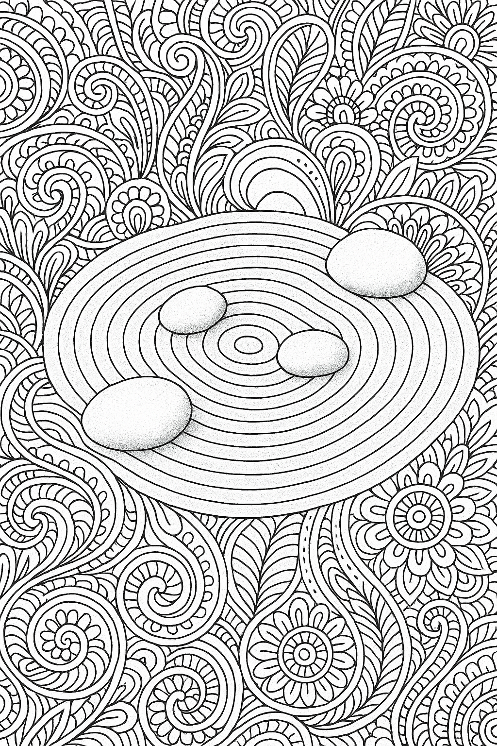 Zen Garden Coloring Page
