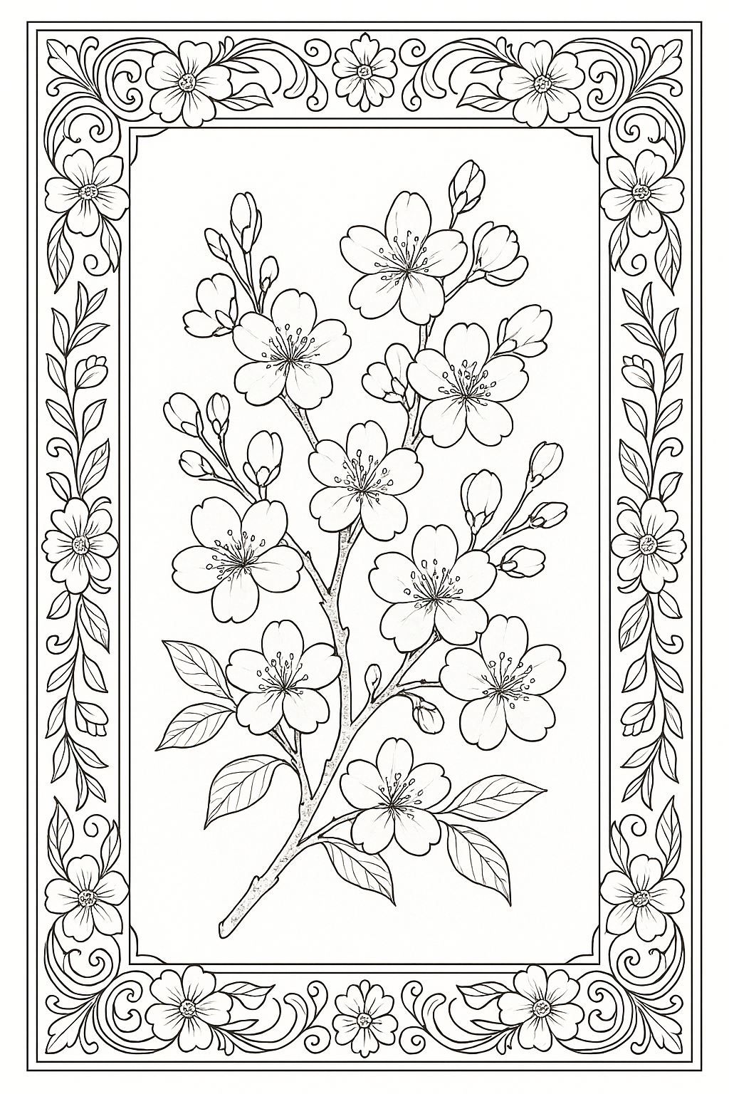 Seasonal Flower Coloring Pages