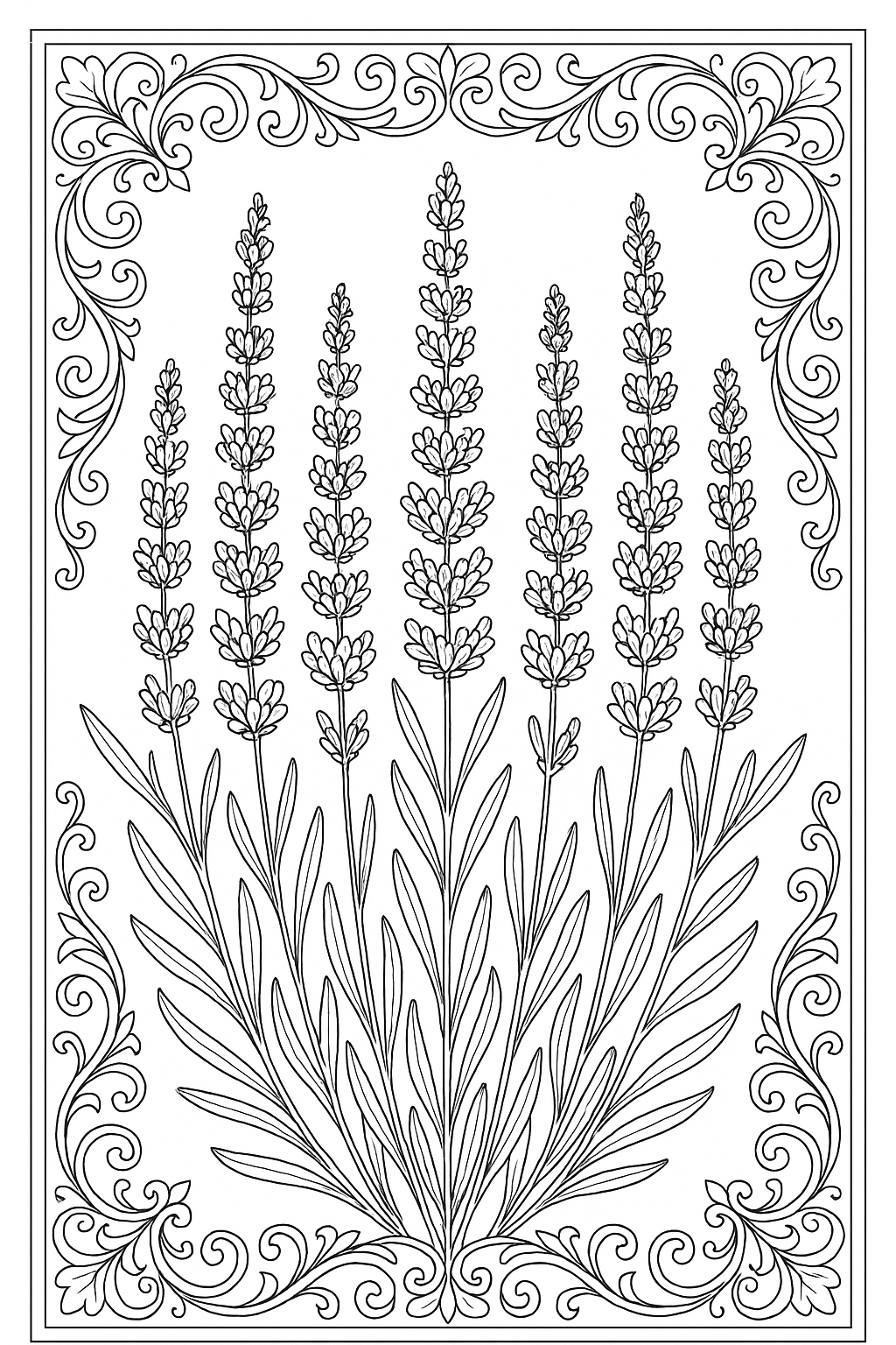 Summer Lavender Coloring Page
