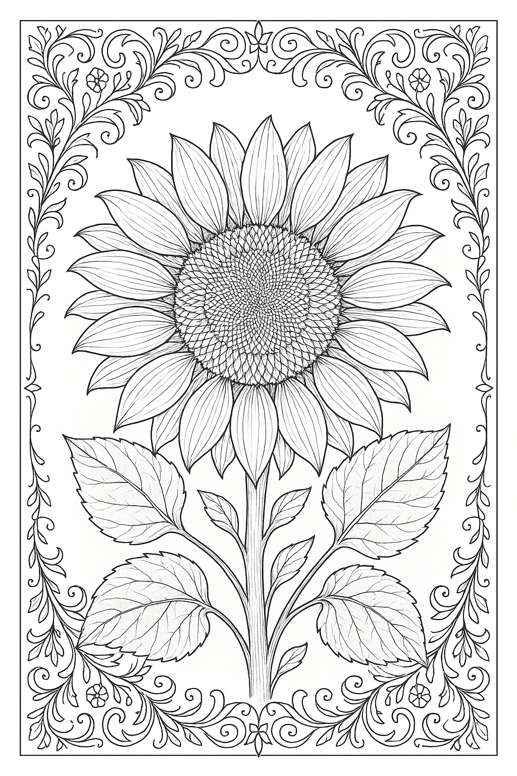 Sunflower Coloring Page