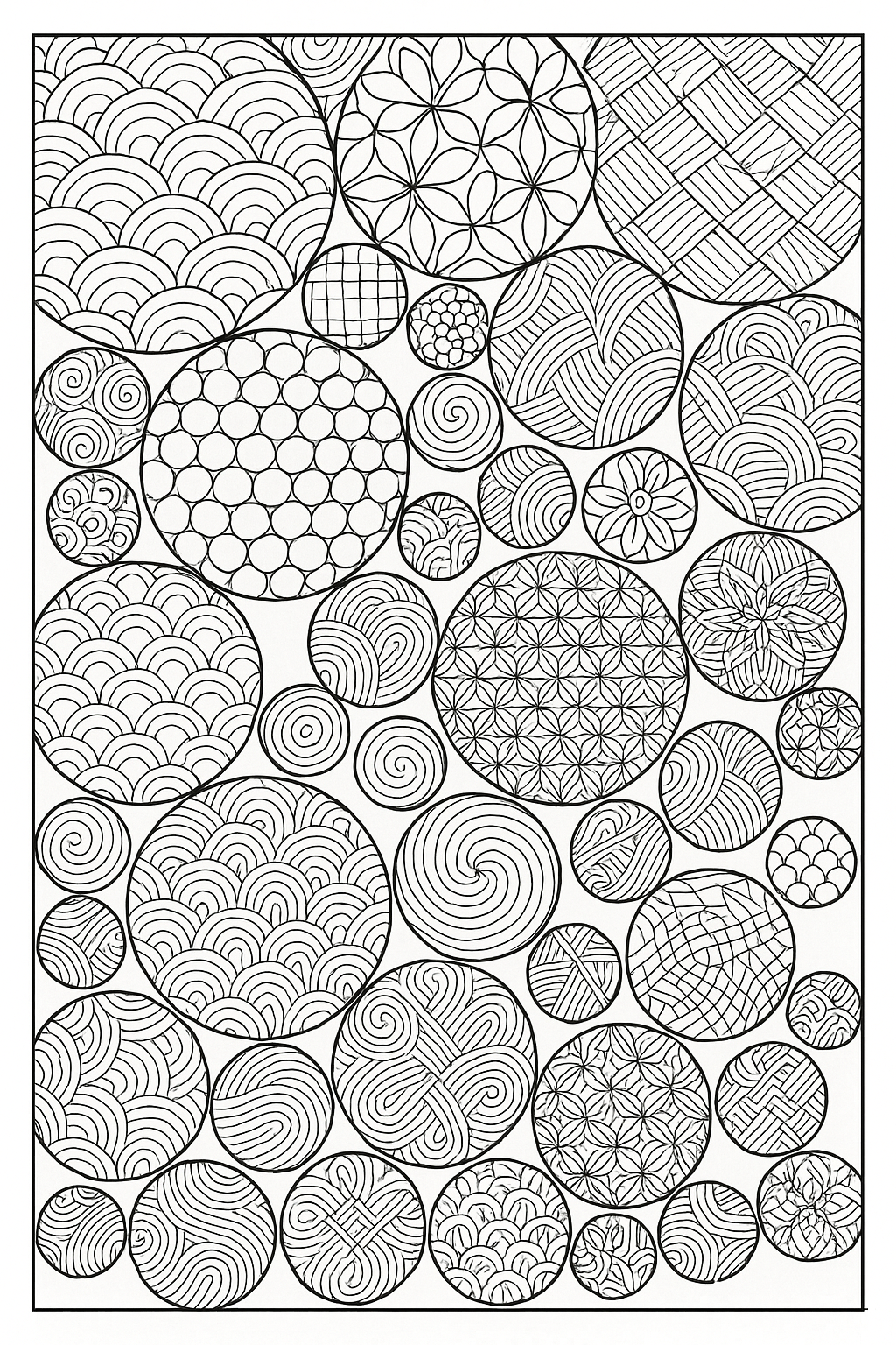 Bubble Zentangle Page