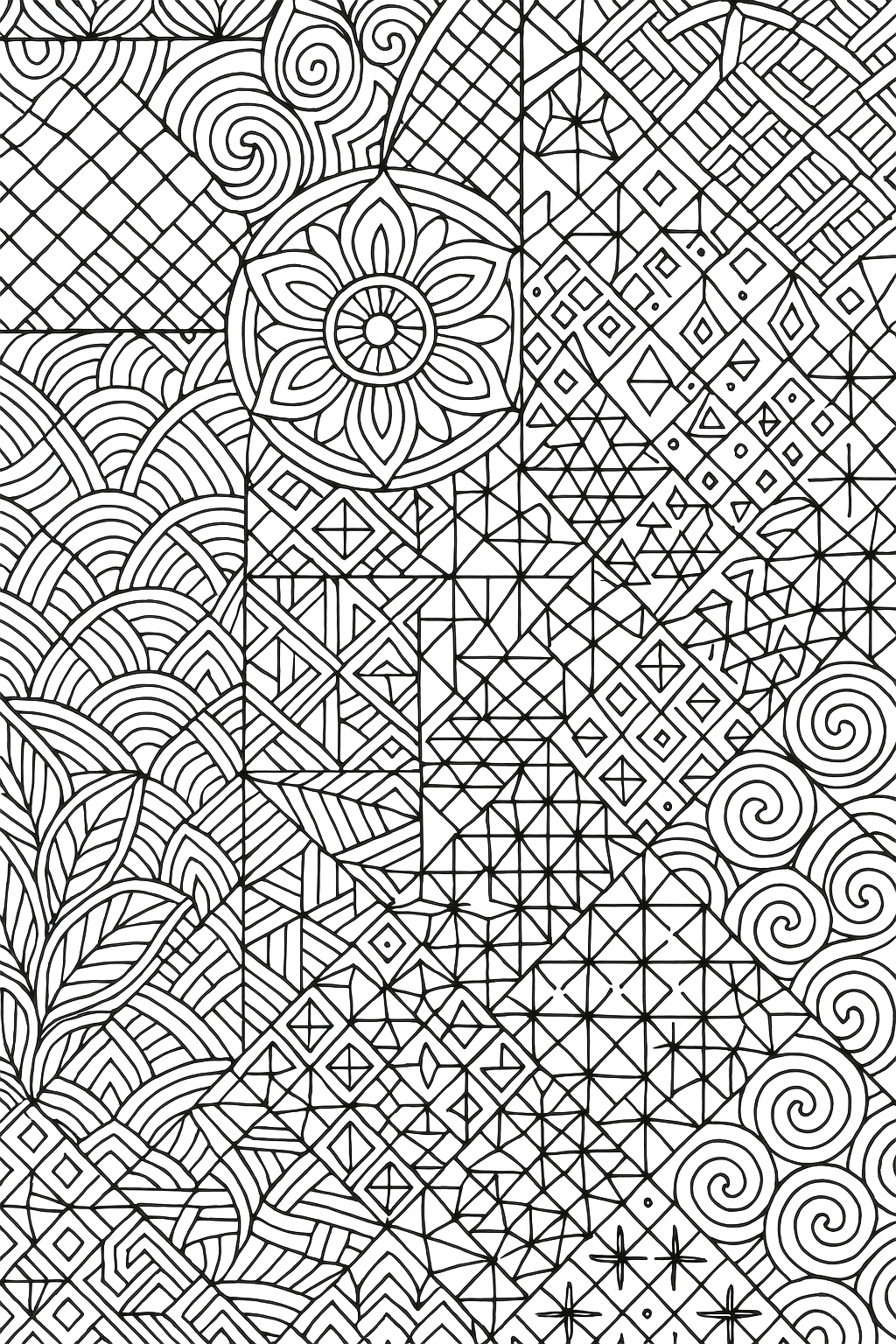 Geometric Zentangle Page