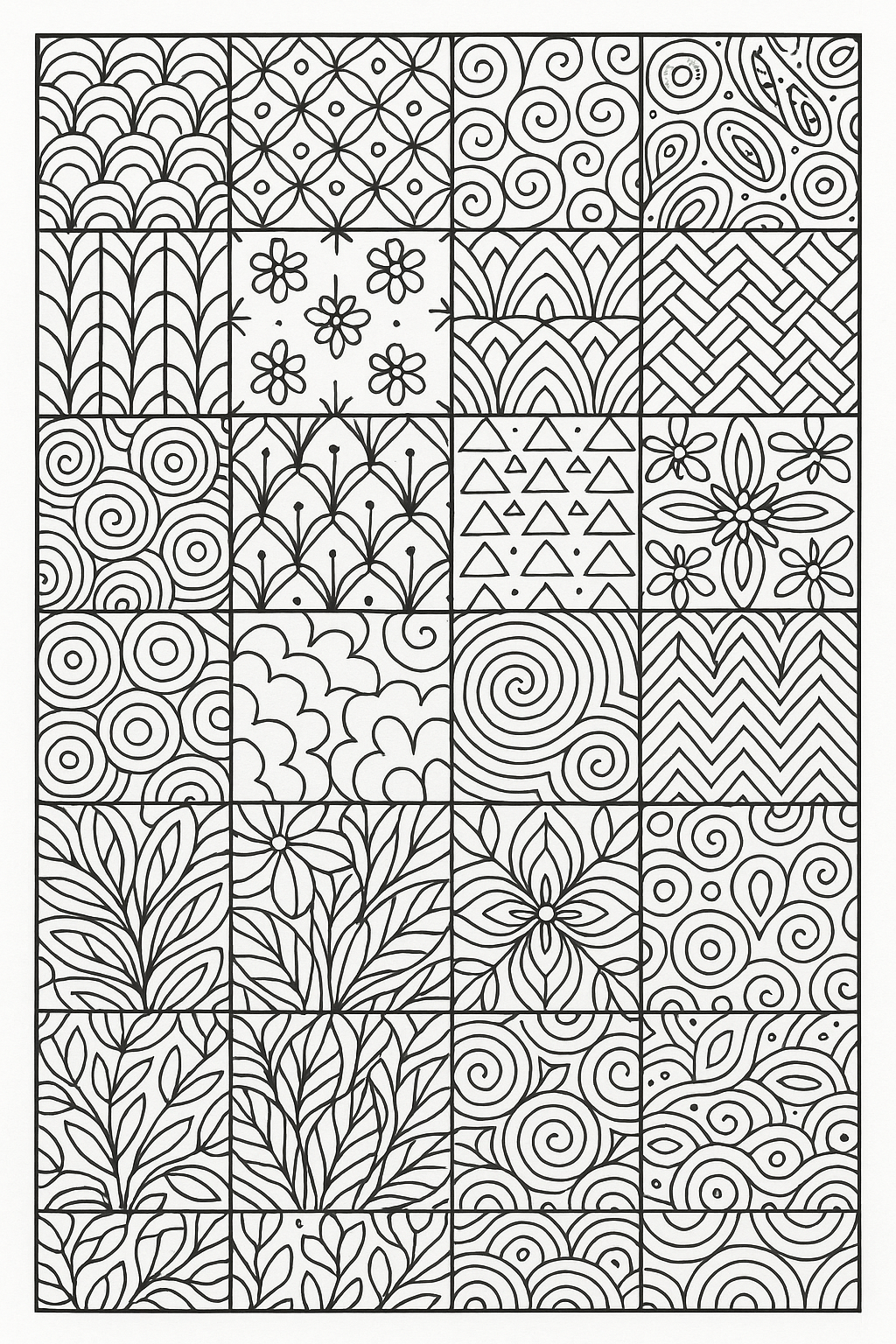 Grid Zentangle Page