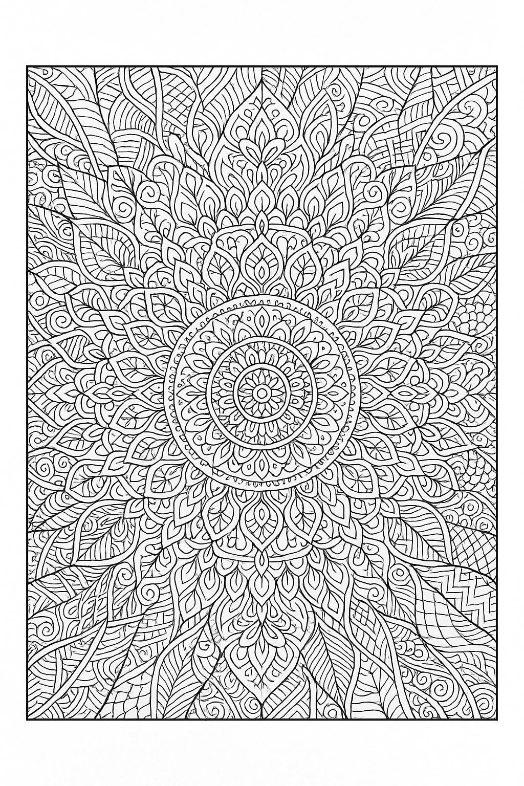Mandala Zentangle Page