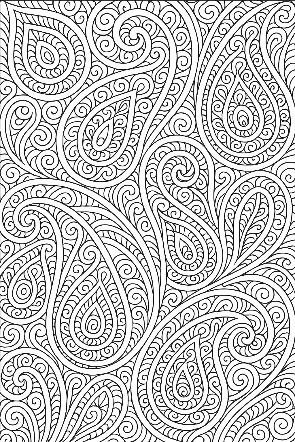 Paisley Zentangle Page