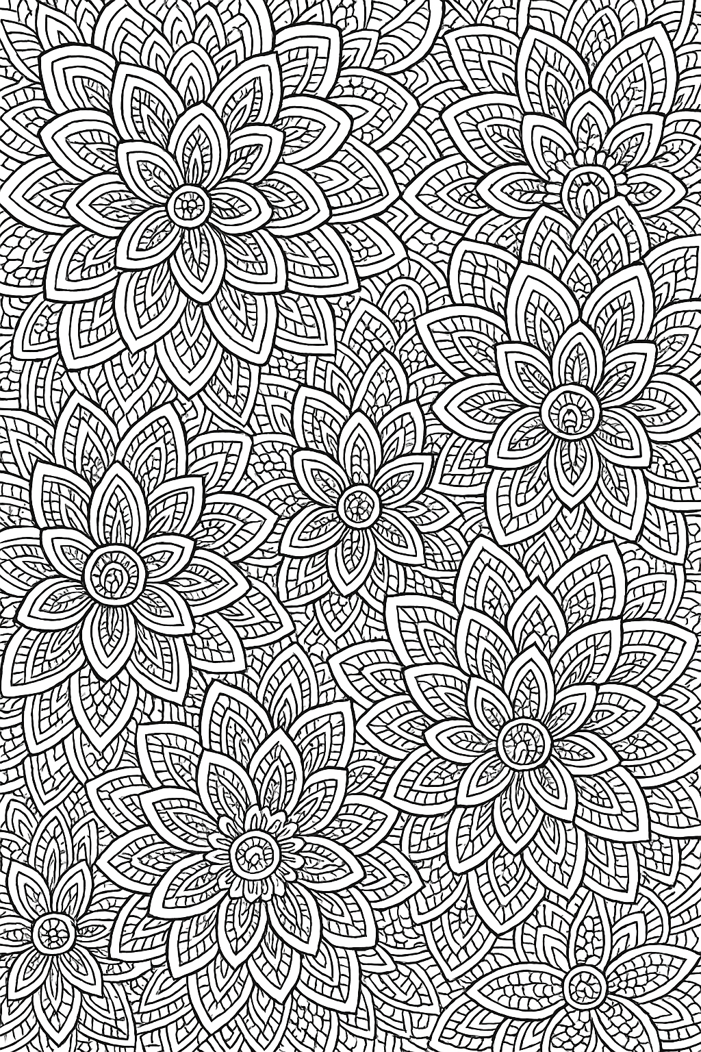 Petal Zentangle Page