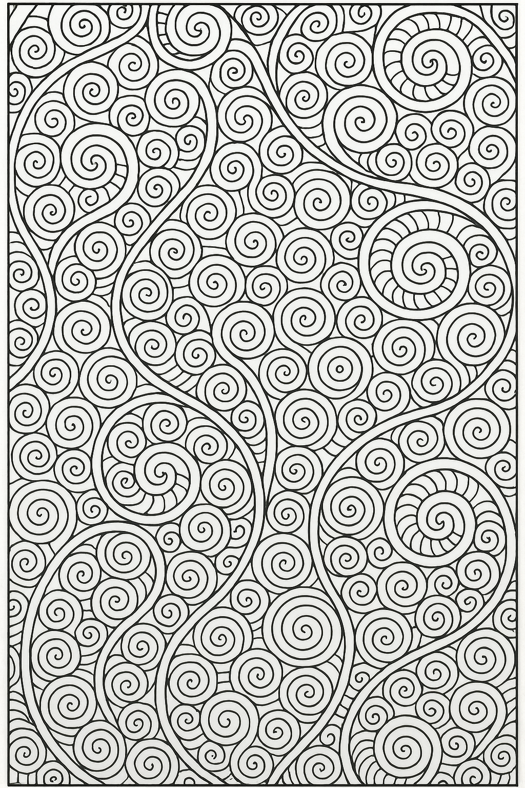 Spiral Zentangle Page