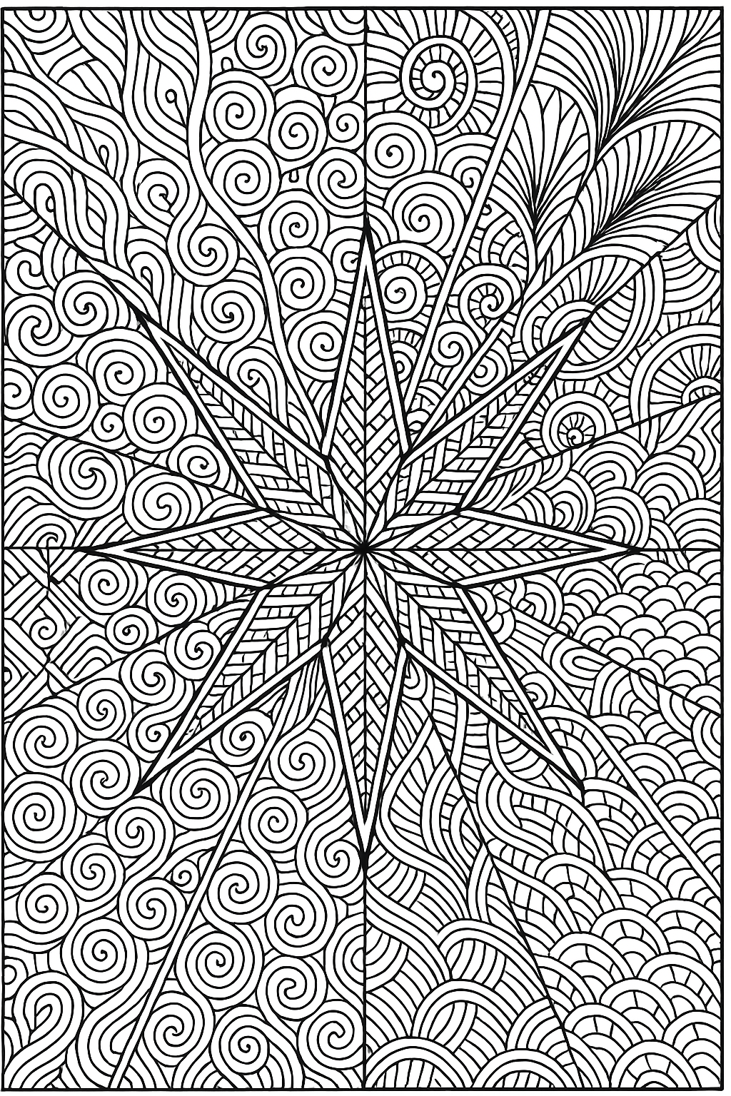 Star Zentangle Page