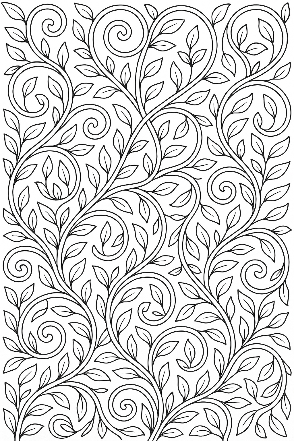 Vine Zentangle Page