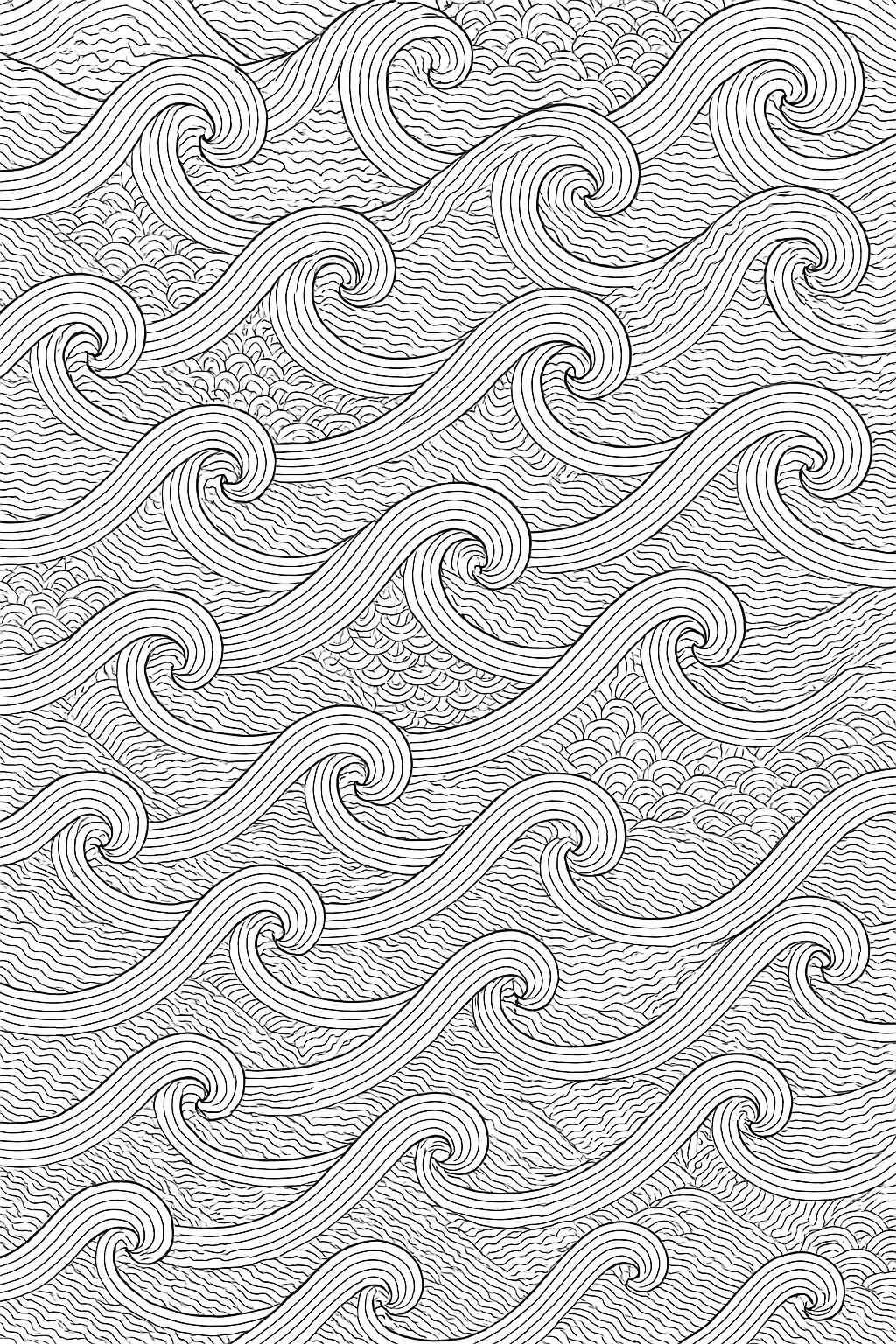 Wave Zentangle Page